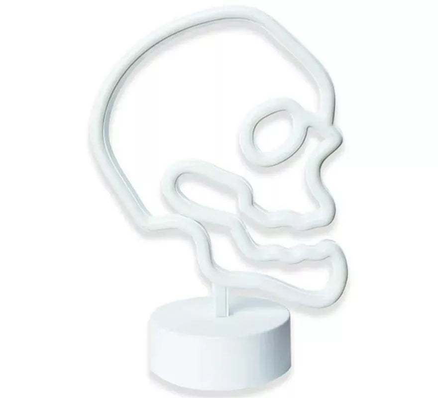 Translation missing: de.Luz neón de Calavera con Soporte 25x18x10 cm