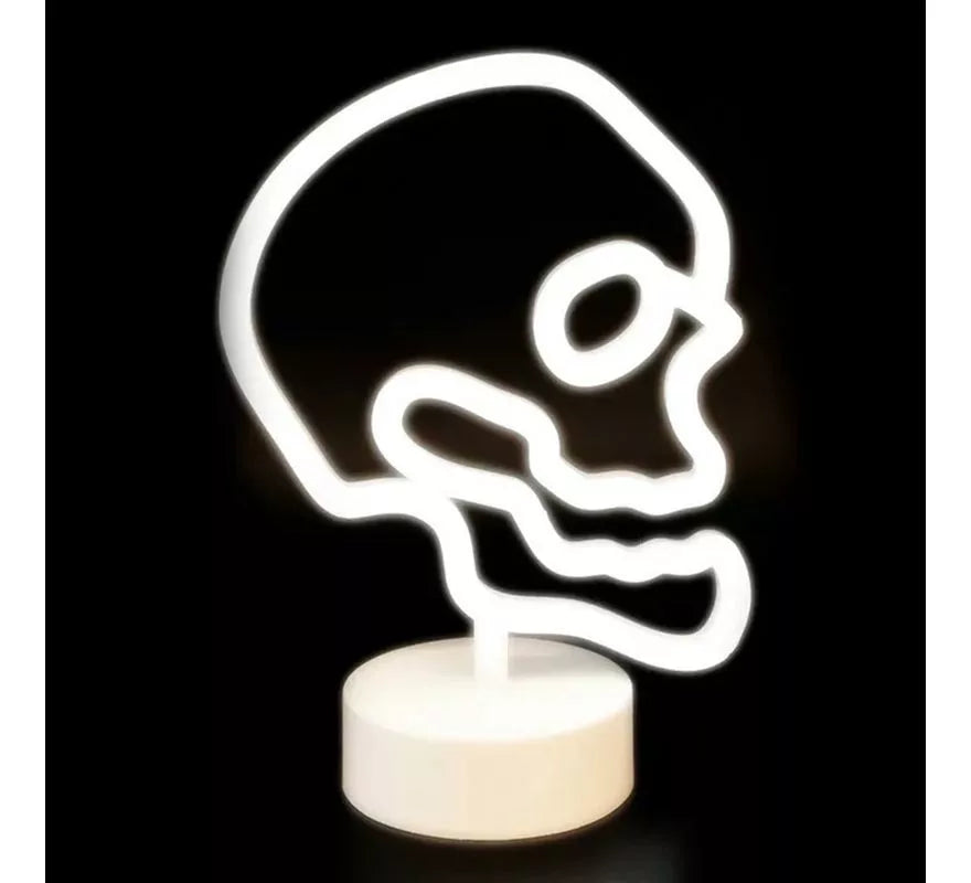 Translation missing: de.Luz neón de Calavera con Soporte 25x18x10 cm