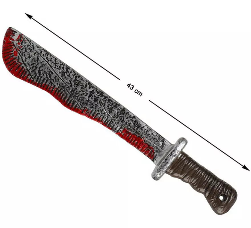 Machete con Sangre de 43x7 cm