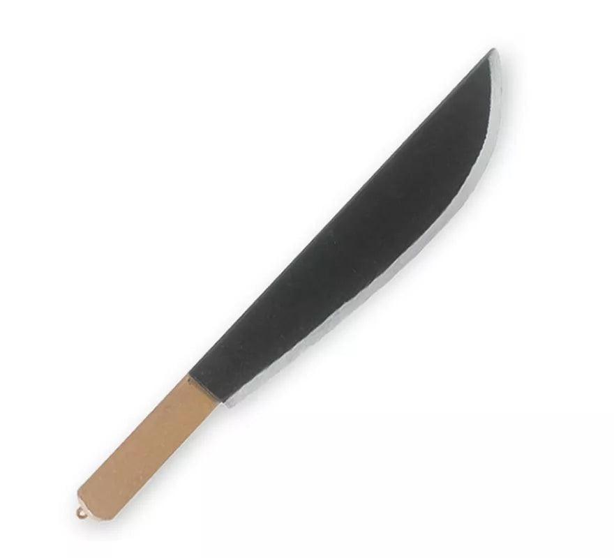 Translation missing: de.Machete de plástico de juguete con mango marrón de 8x54,5 cm