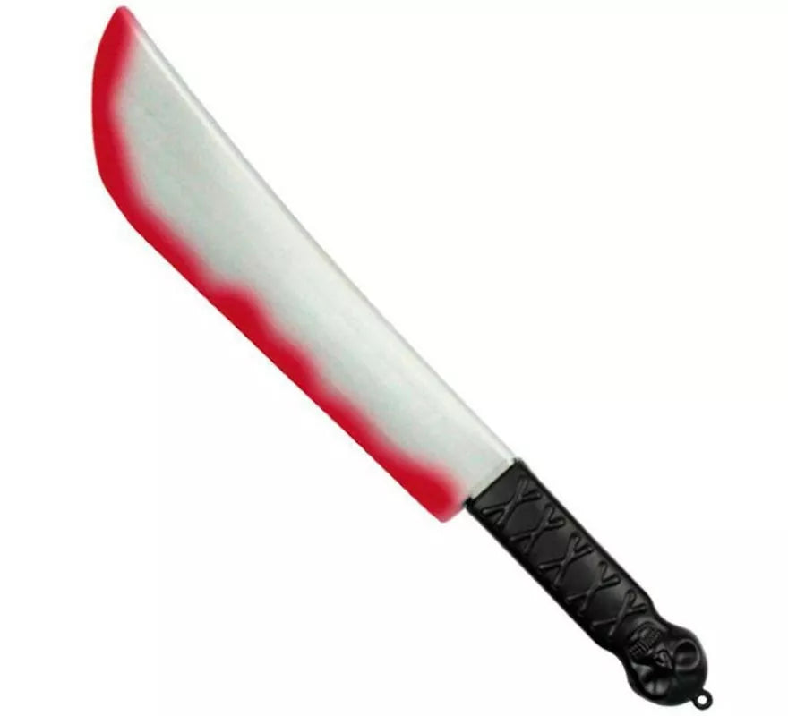 Translation missing: de.Machete o Cuchillo de juguete con Sangre de 33 cm