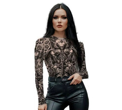 Maillot mit Tattoo-Effekt für Damen