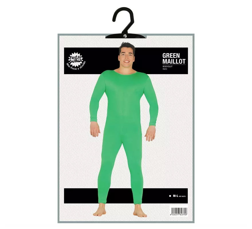 Maillot o Mono color verde para hombre