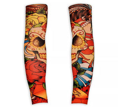 Schädel und Rosen Pin Up Catrina Tattoo Ärmel