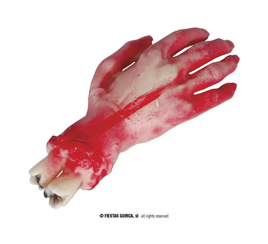 Translation missing: de.Mano con sangre látex de 25 cm