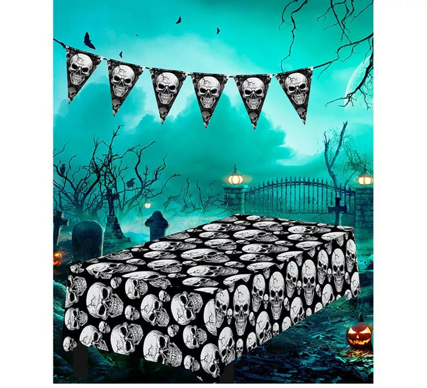 Translation missing: de.Mantel de Calaveras Temibles de 137x274 cm