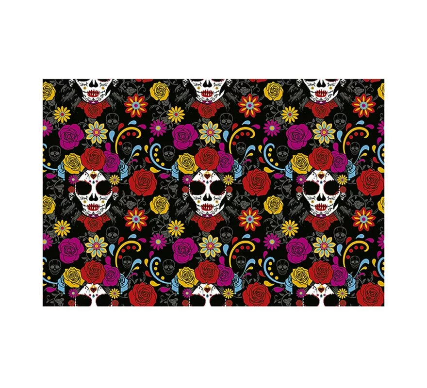 Mantel de Catrina colorida de 137x274 cm