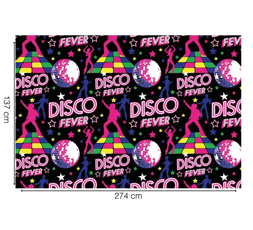 Mantel Disco Fever púrpura de 137x274 cm