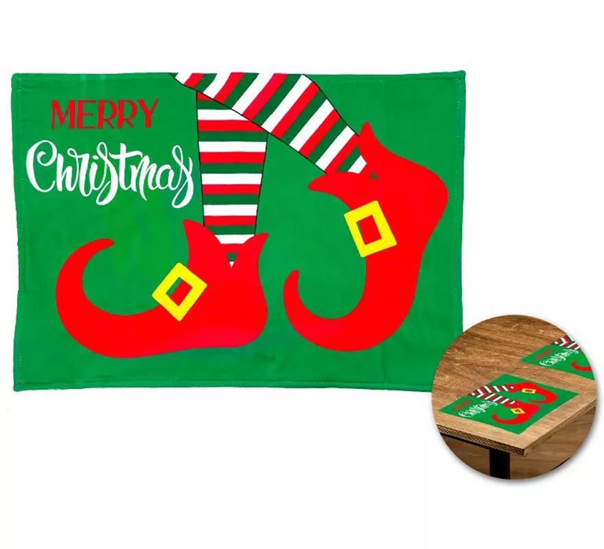 Translation missing: de.Mantel Individual de Navidad de Piernas de Elfo de 33x46 cm