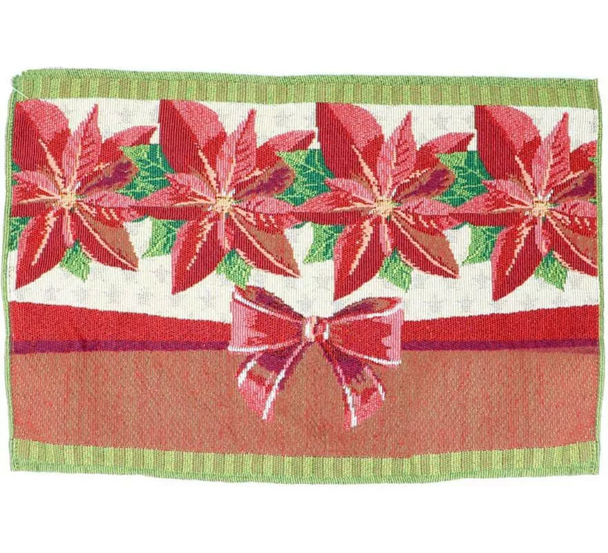 Translation missing: de.Mantel Individual de Poinsettia con Lazos de 48x33 cm