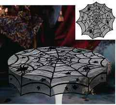 Spinnennetz bestickte Tischdecke 100 cm