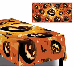Orange Tischdecke Kürbisse und Hexen 137X274 cm