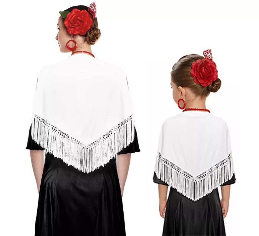Translation missing: de.Mantón con flecos en varios colores de 120x45