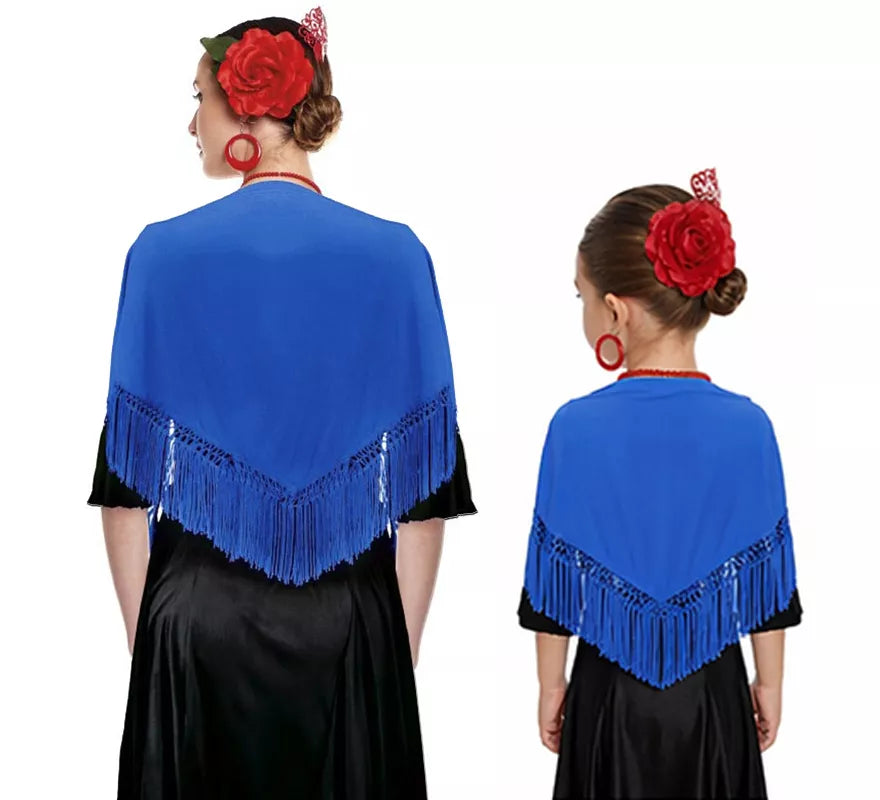 Translation missing: de.Mantón con flecos en varios colores de 120x45