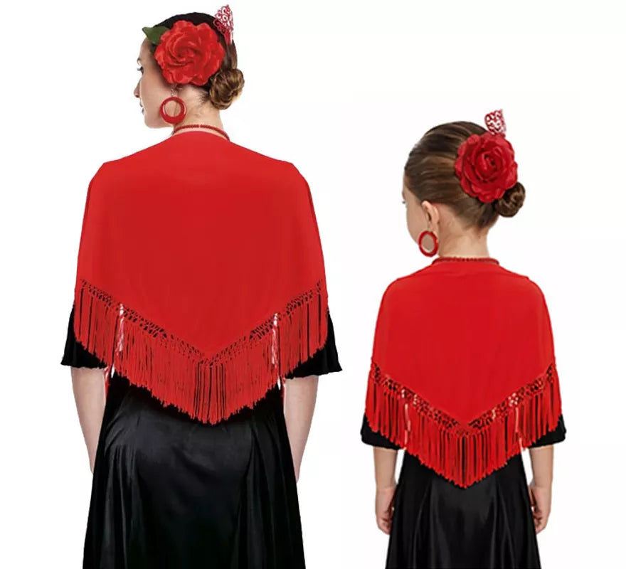 Translation missing: de.Mantón con flecos en varios colores de 120x45