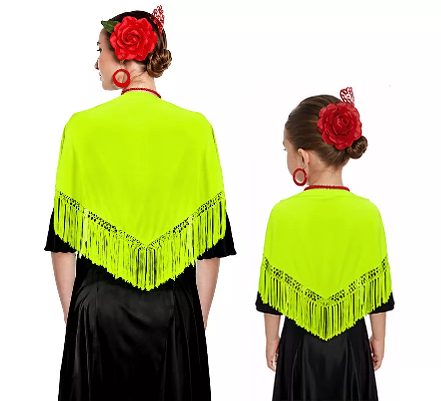 Translation missing: de.Mantón con flecos en varios colores de 120x45