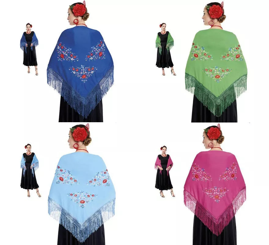 Translation missing: de.Mantón Sevillana o Chulapa Bordado en varios colores
