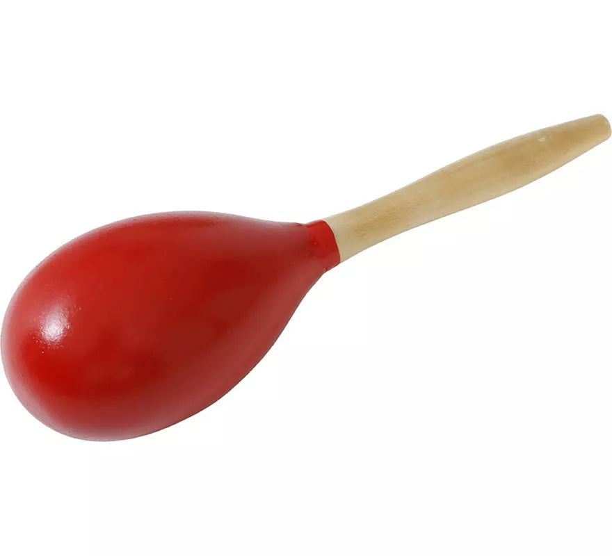 Translation missing: de.Maraca roja de Madera de 20 cm