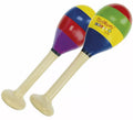 Maracas de Madera Pintadas Multicolor de 20 cm