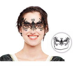 Schwarze Spinnenmaske aus Spitze