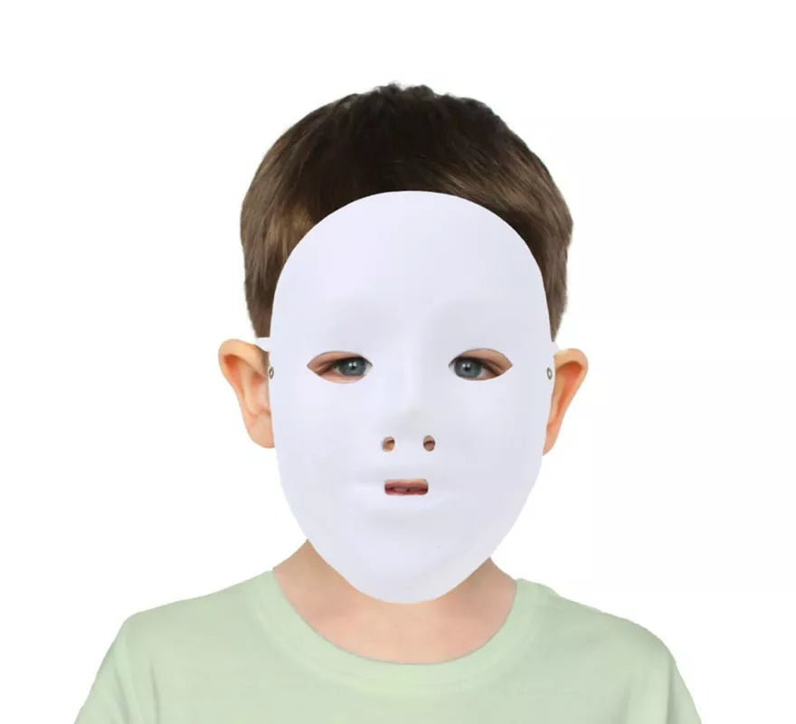 Translation missing: de.Máscara blanca de papel terrorífica infantil