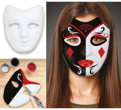 Weiße Maske zum Ausmalen