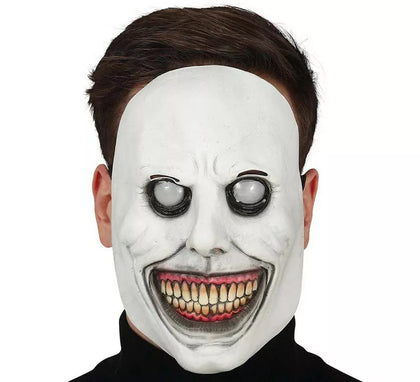 Máscara Blanca Sonriente Demoníaca de Látex