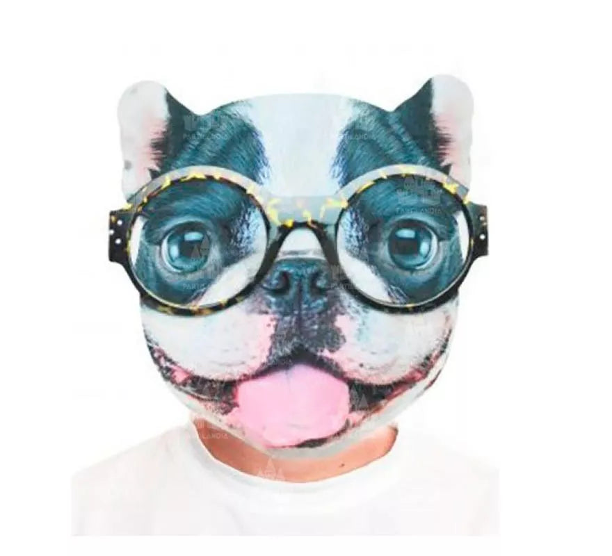 Translation missing: de.Máscara Bulldog lengua rosa estampado