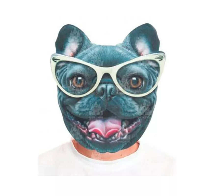 Translation missing: de.Máscara Bulldog negro estampado