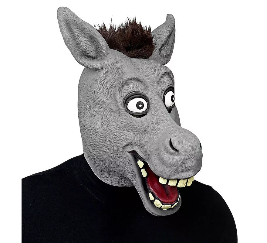 Translation missing: de.Máscara Cabeza de Burro de dibujos animados con pelo