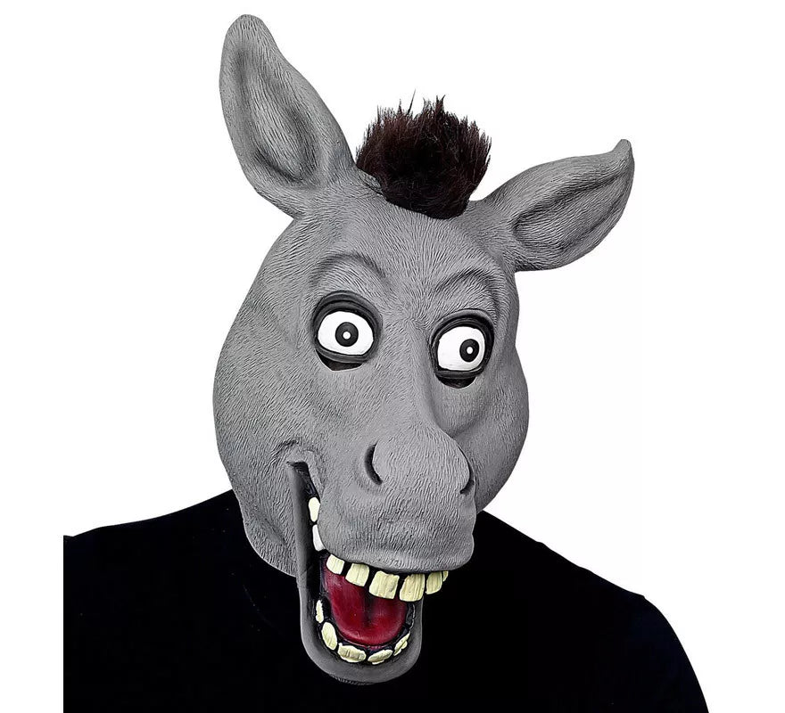 Translation missing: de.Máscara Cabeza de Burro de dibujos animados con pelo