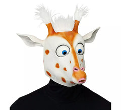 Cartoon-Giraffe-Kopf-Maske mit Haaren