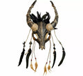 Máscara Chamán Calavera con Plumas