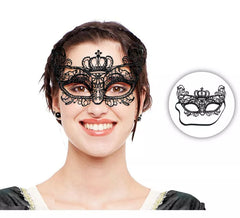 Schwarze Spitzen-Corona-Maske