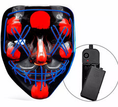 Gruselige Killermaske mit blauer LED