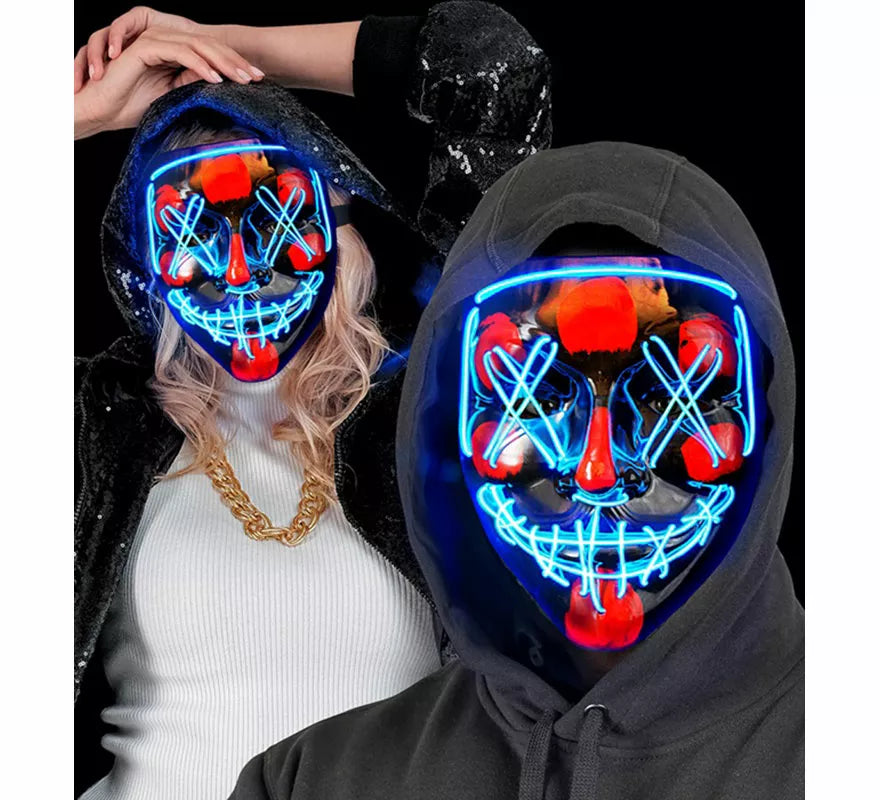 Translation missing: de.Máscara de Asesino Aterrador con LED azul