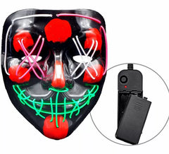 Furchterregende Killermaske mit mehrfarbigen LEDs