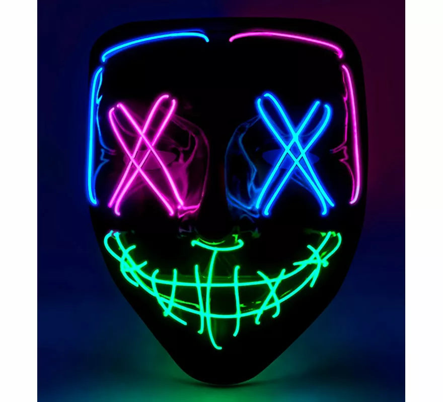 Máscara de Asesino Aterrador con LED multicolor