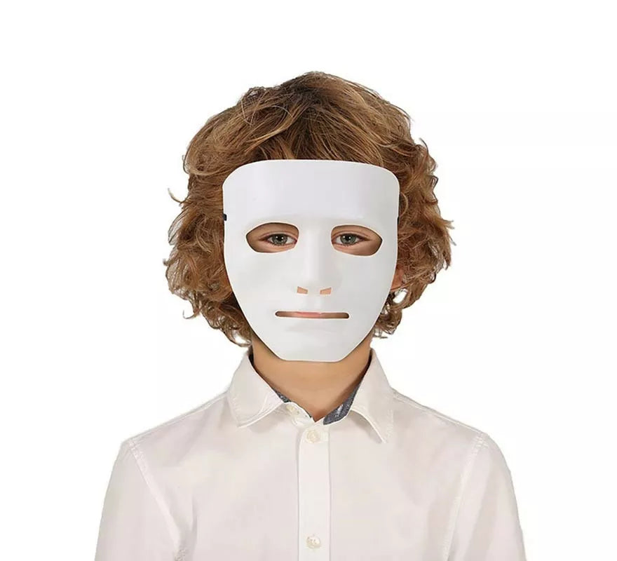Translation missing: de.Máscara de Asesino Blanco de pvc infantil