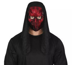 Rote Hockey-Killermaske mit PVC- Kapuze
