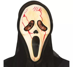 Blutige Assassinenmaske mit Kapuze