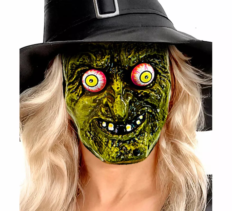 Máscara de Bruja con Ojos Saltones