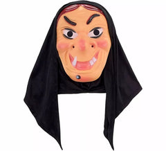 Hexenmaske mit Plastiktaschentuch