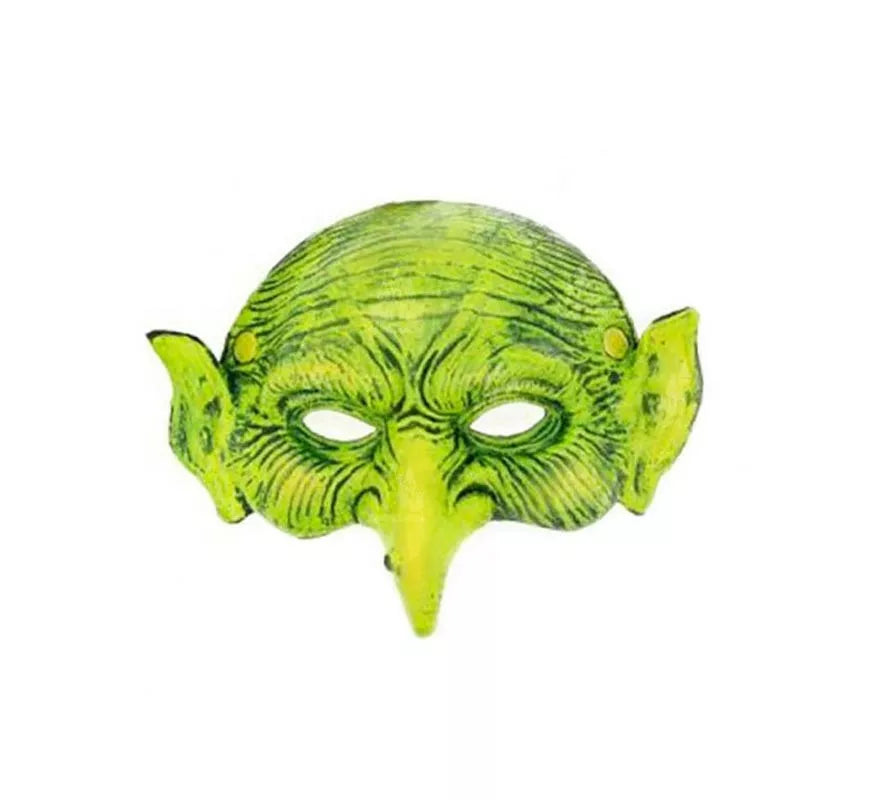 Translation missing: de.Máscara de Bruja verde media cara