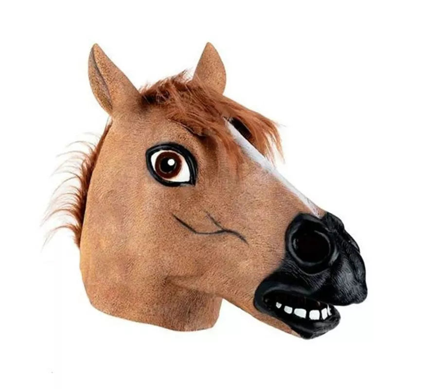 Translation missing: de.Máscara de Caballo marrón látex
