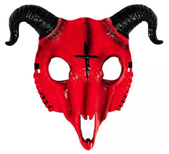 Rote Widder-Schädelmaske