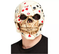 Máscara de Calavera con cara de póquer de látex