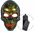 Máscara de Calavera dorada LED de Colores