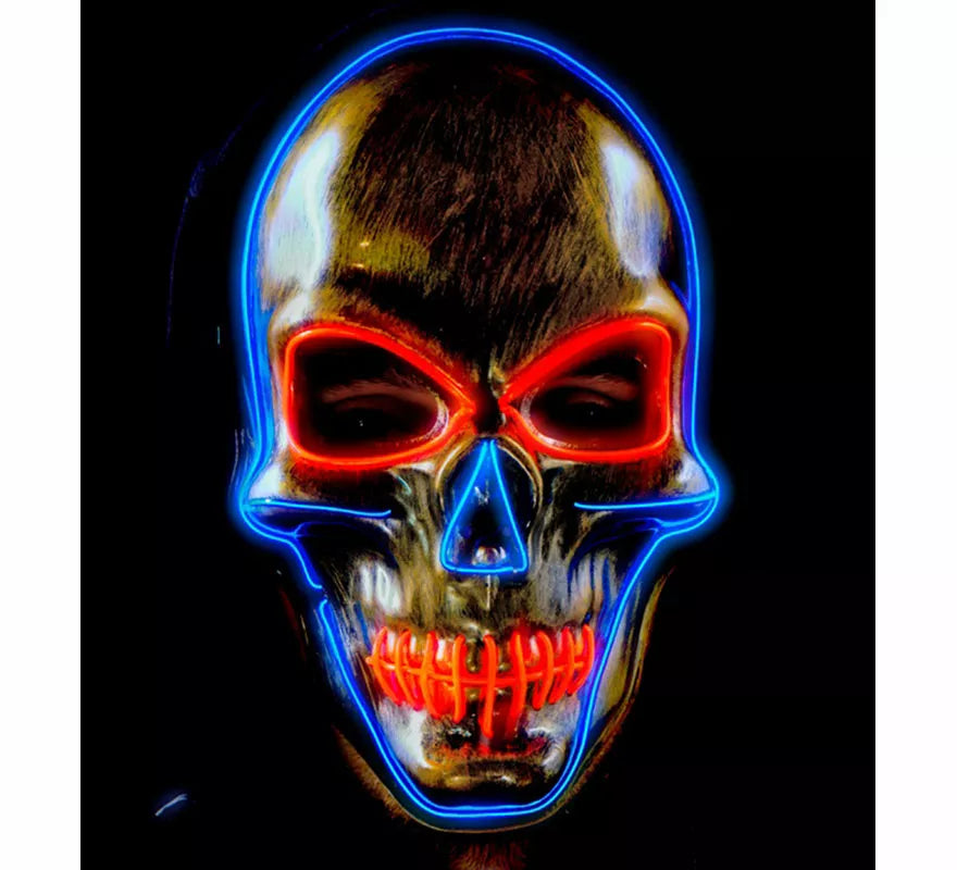 Translation missing: de.Máscara de Calavera dorada LED de Colores