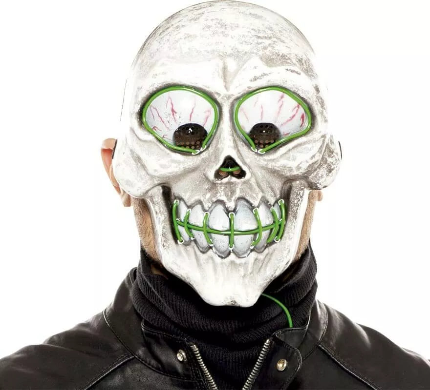 Translation missing: de.Máscara de Calavera loca con luz Verde